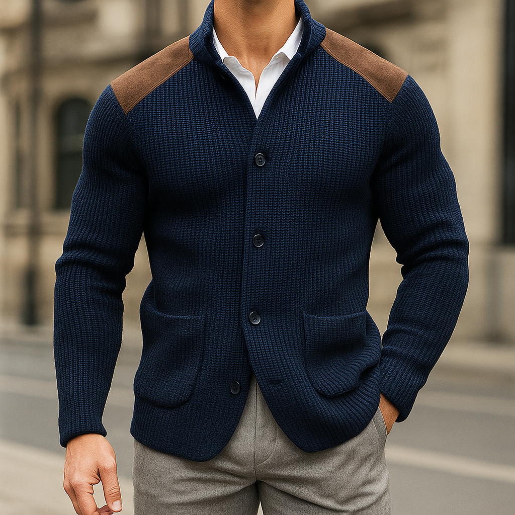Stephan | Bequemer und stilvoller Blazer aus strukturiertem Strick