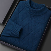 Samuel | Strukturierter Strickpullover mit Stehkragen für stilvolle Lagenlooks bei kaltem Wetter