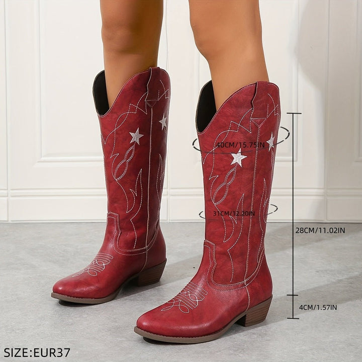 Clara | Bottes de cowboy audacieuses et confortables à tige large