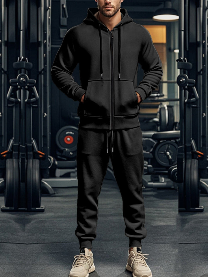 Drune | Men's Sports Tracksuit – Comfortable Zip-Up Hoodie
