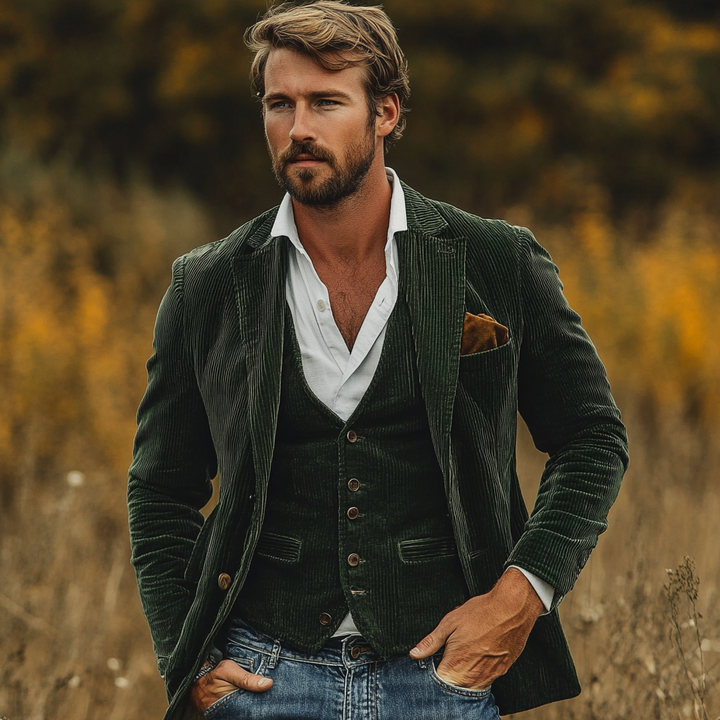Henrik | Classic And Refined Men's Blazer with Waistcoat