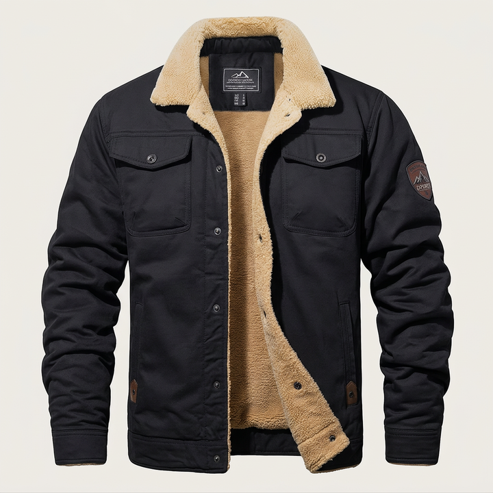 Caden | Fleece Bomber Jacket for Men – Cozy Rugged Design
