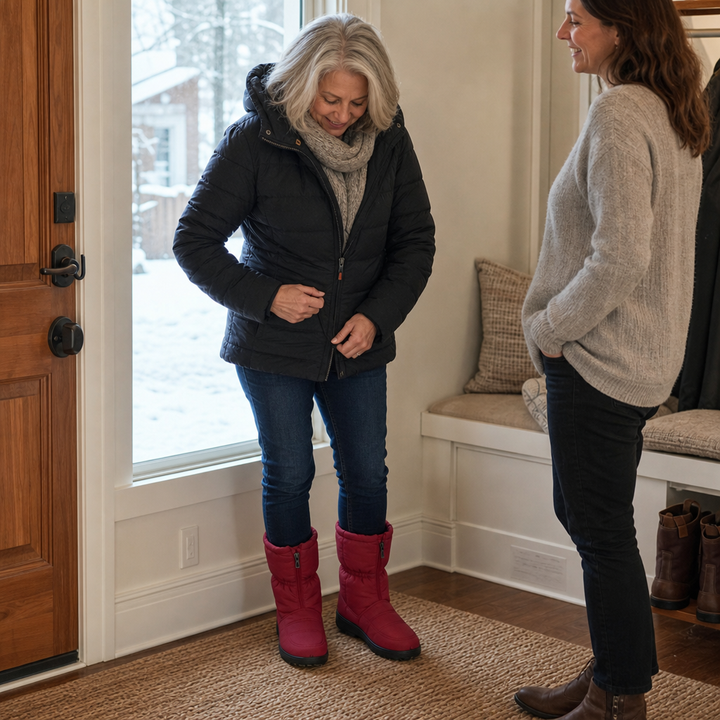 Frostbella | Snow Boots – Quilted Zip-Up Style for Women