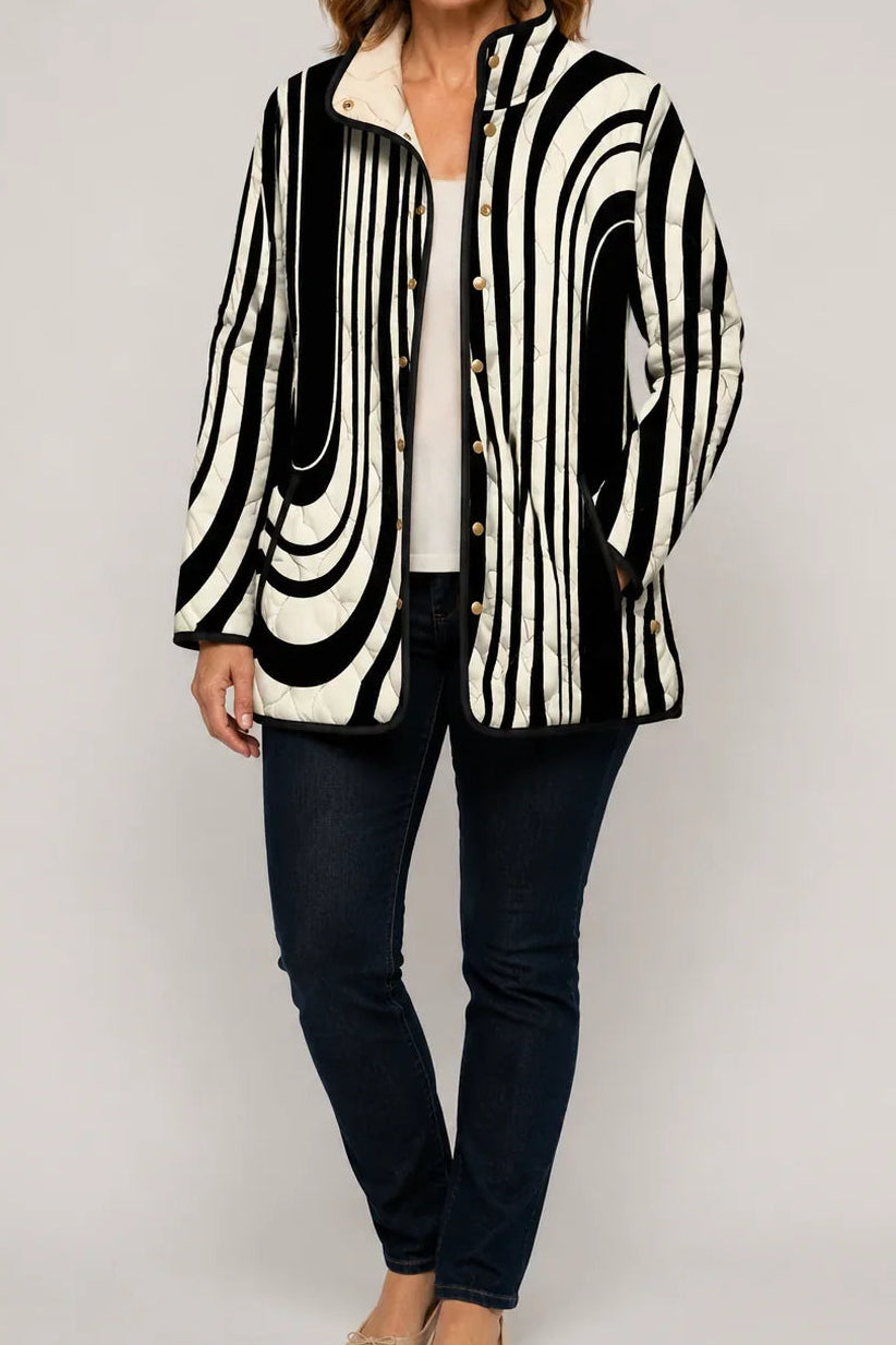 Wearbella | Floral Print Quilted Puffer Jacket
