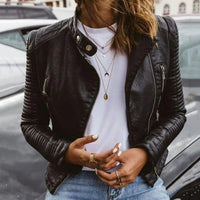 Daisy | Schicke und ausgefallene gesteppte Lederjacke für Damen