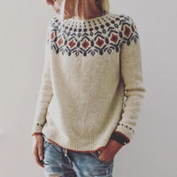 Mila | Pull en grosse maille géométrique, chaud et élégant