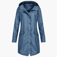Amelia | Elegant And Protective Waterproof Long Hooded Jacket