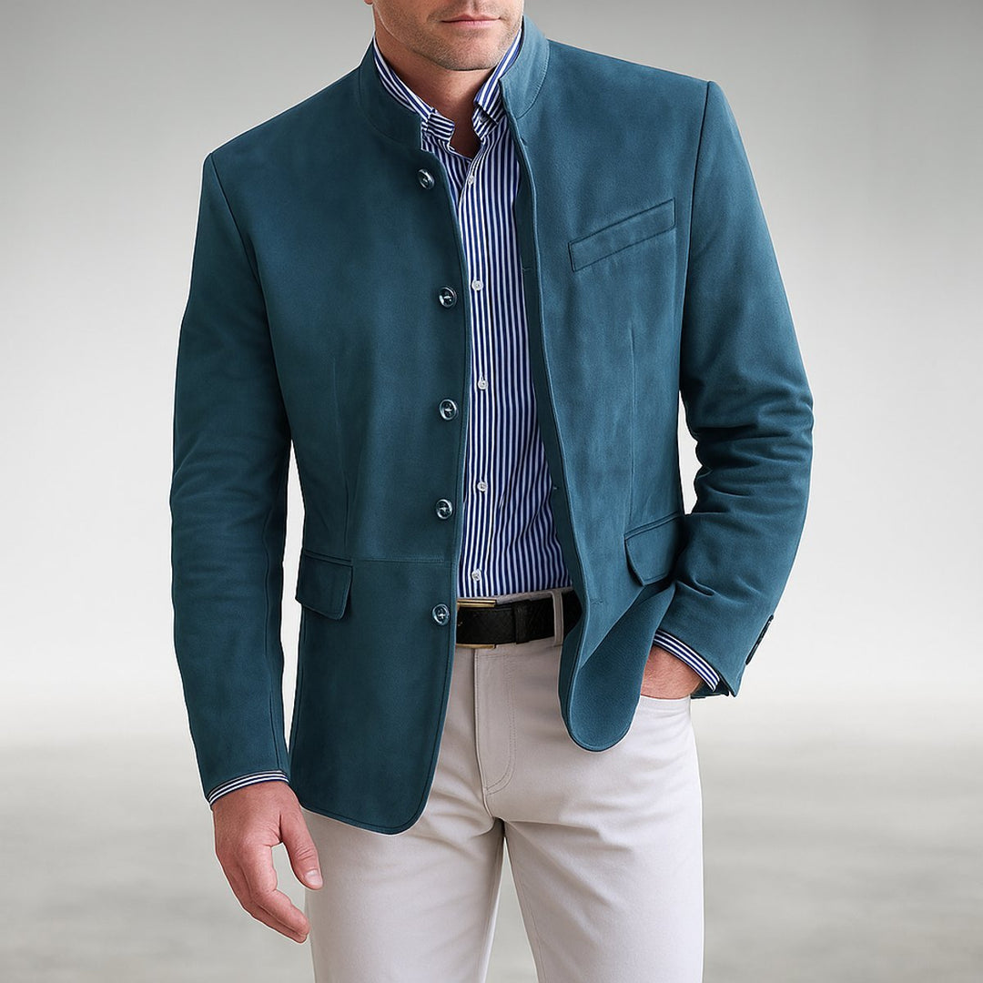 Owen | Mandarin-Collar Blazer Jacket for Men