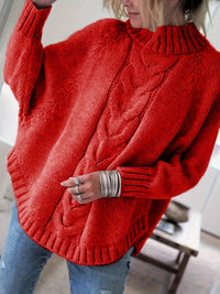 Beatrice | Strukturierter Strickpullover mit Stehkragen für mühelose Wärme