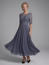 Annett | Robe midi en dentelle élégante et sophistiquée