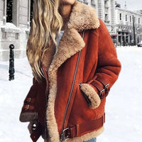 Olivia | Stylische und bequeme Bikerjacke aus Wildleder