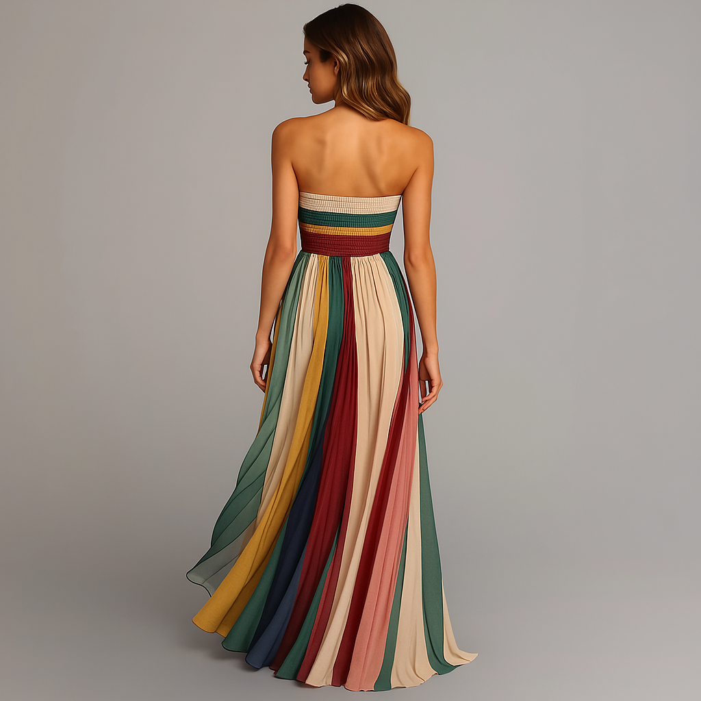 Judith | Pleated Maxi Dress for Summer Wedding Guests