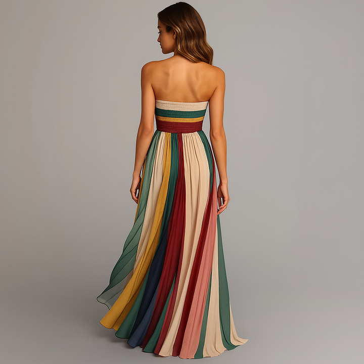 Judith | Pleated Maxi Dress for Summer Wedding Guests