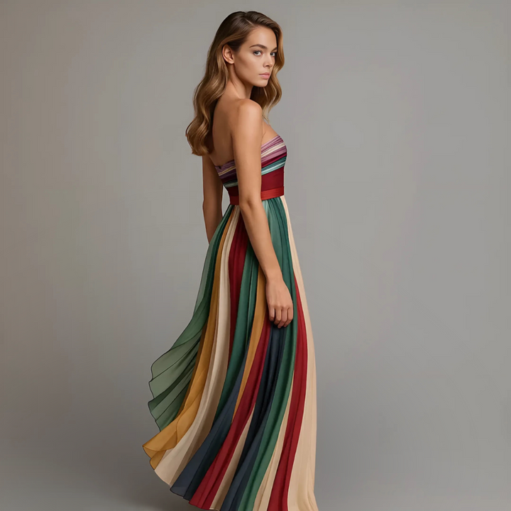 Judith | Pleated Maxi Dress for Summer Wedding Guests