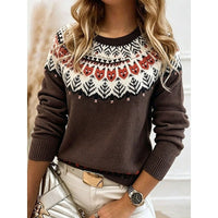 Josephine | Maglione in maglia fantasia con classica rifinitura a coste