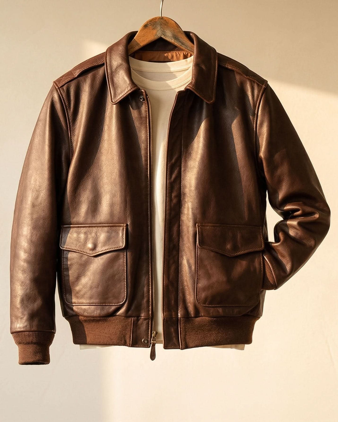 Leonard | Leather Jacket – Refined Style with Comfort
