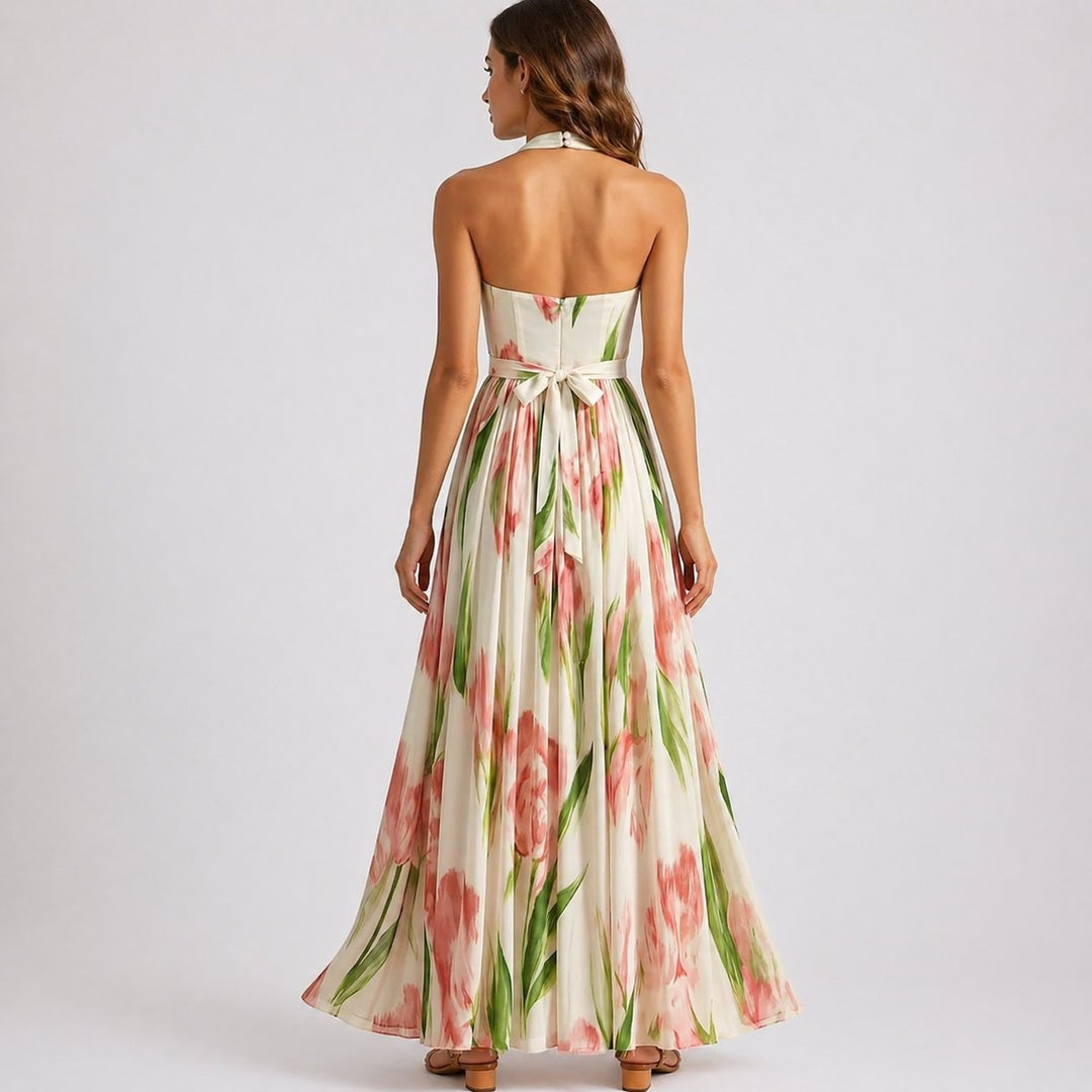 Kerstin | Robe longue douce et romantique à motifs floraux pour mariage d’automne