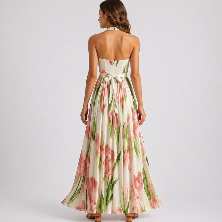 Kerstin | Robe longue douce et romantique à motifs floraux pour mariage d’automne