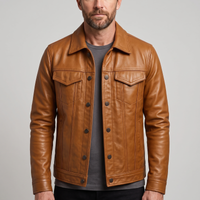 Adrian | Veste haut de gamme en cuir véritable au style élégant et épuré pour le soir