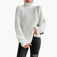 Elowen | Elegante maglione oversize a collo alto in maglia