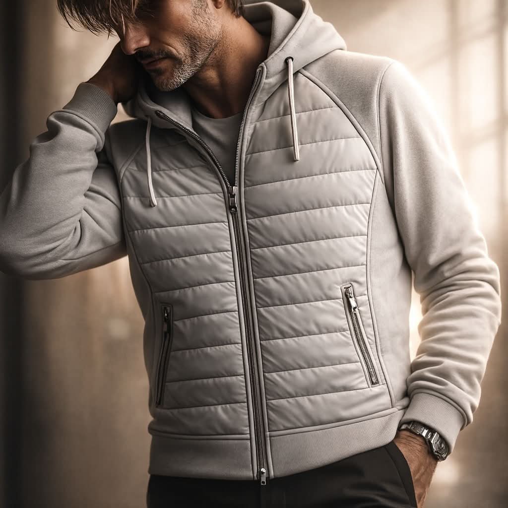 Ridgefield | Zip Hoodie – Comfortable Quilted Style for Men