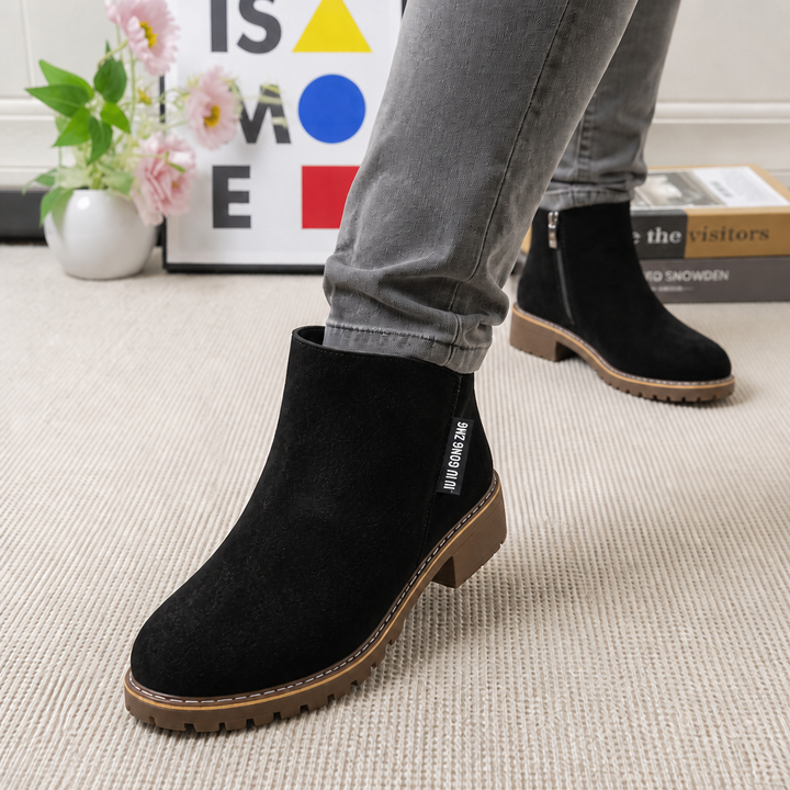 Wearbella | Ankle Boots – Faux Shearling-Lined for Women