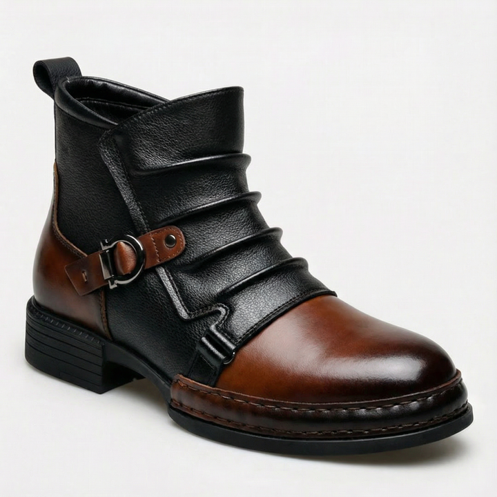 Cavalier | Two-Tone Ankle Boots for Women with Side Zipper