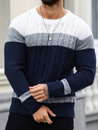 Fergus | Moderner Color-Blocking-Strickpullover für Lagenlooks