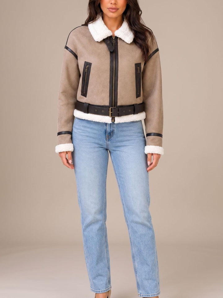 Marlene | Aviator Jacket – Short Teddy Style for Women