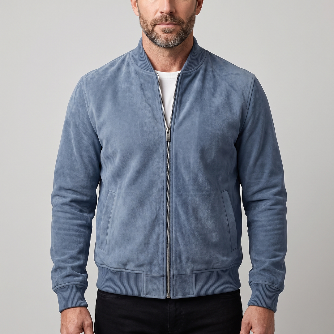Montclair | Suede Bomber Jacket – Modern Everyday Layer for Men