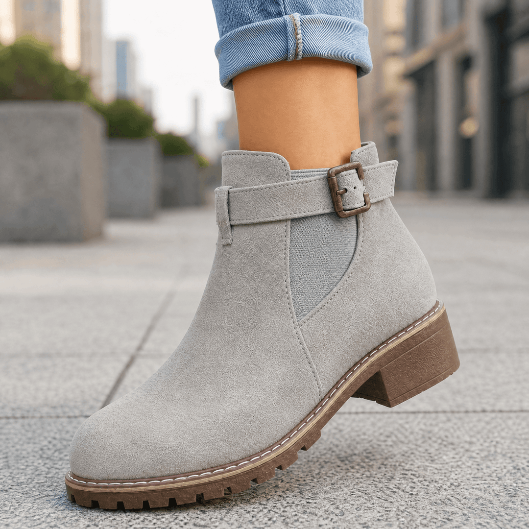 Solara | Slip On Low Heel Ankle Boots for Women