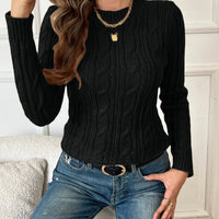 Eleanor | Maglione aderente in maglia testurizzata a trecce per look a strati impeccabili