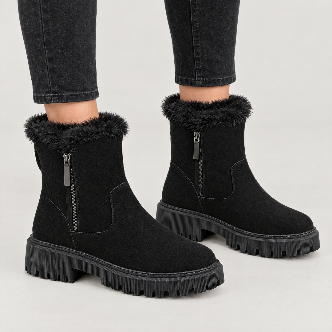 Kendra | Winter Ankle Boots – Cleated Sole Style for Women