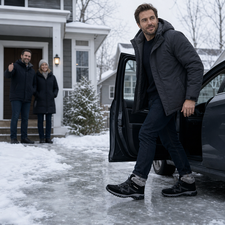 Cozywalk | Non-Slip Ankle Boots – Fleece-Lined Design for Winter