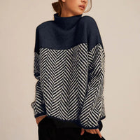 Olivia | Maglione a collo alto in maglia, ampio, comodo ed elegante