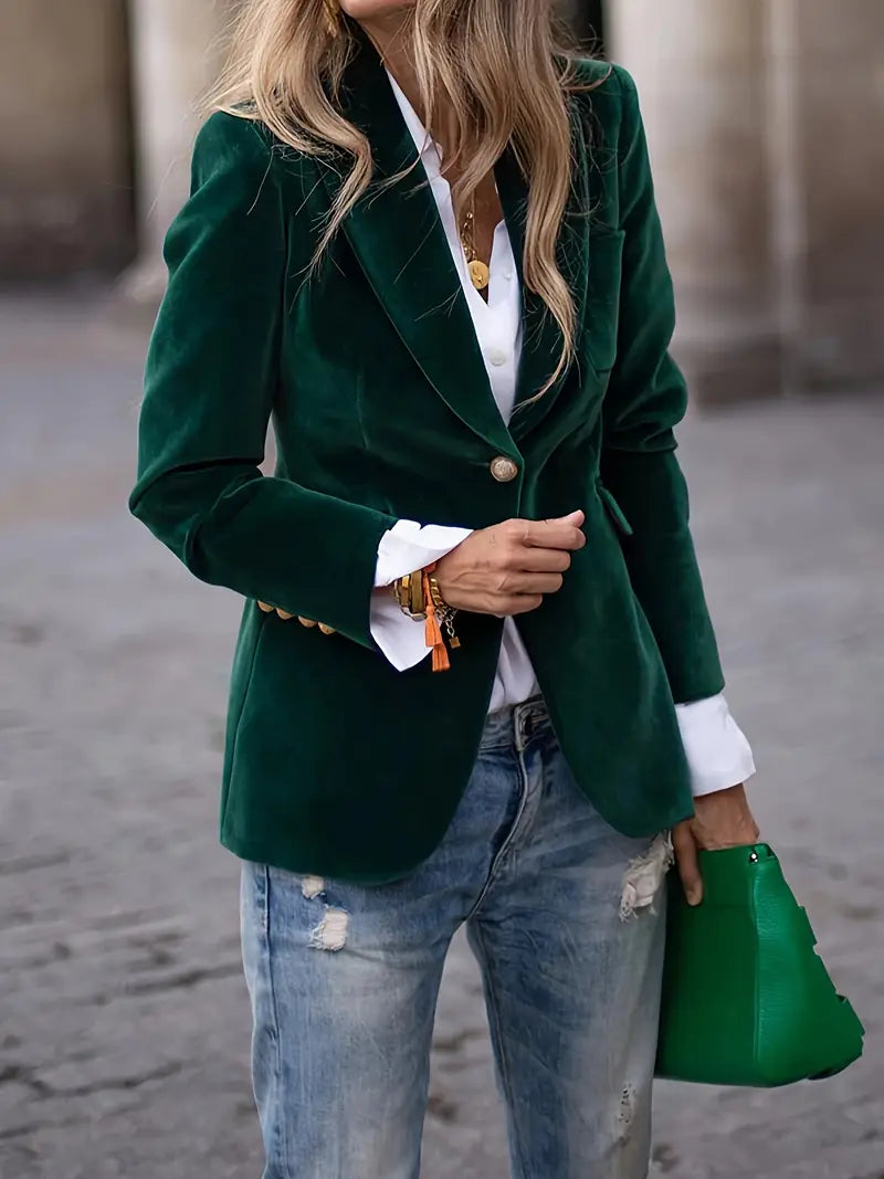 Luna | Blazer in velluto lussuoso e confortevole