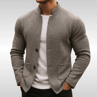 Adrian | Blazer en maille texturée avec col mao moderne