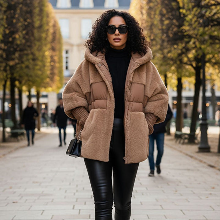 Cozevia | Quilted Hooded Jacket – Oversized Fit for Women