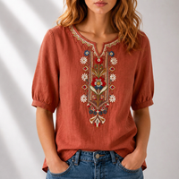 Sofia | Floral Embroidered Blouse for Effortless Everyday Style