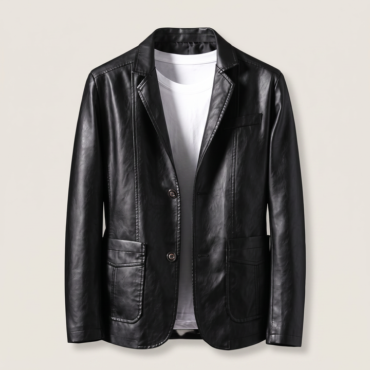 Alessandro | Leather Blazer – Classic Tailored Style for Men