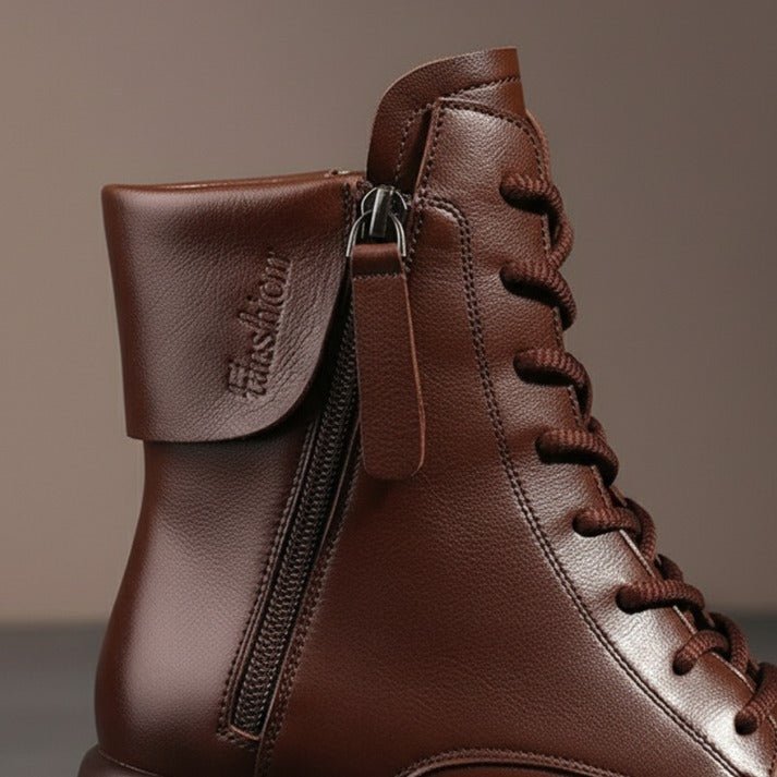 Vintara | Vintage Ankle Boots – Fleece Lined Comfort for Women