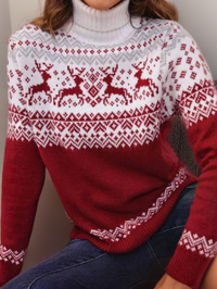 Julia | Rollkragenpullover mit geometrischem Muster