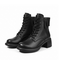 Isadora | Elegant And Cozy Fur Lined Lace Up Ankle Boots