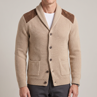 Marcus | Eleganter Strickblazer mit Wildlederdetails