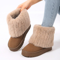 Sienna | Cozy and Stylish Faux Fur Suede Snow Boots