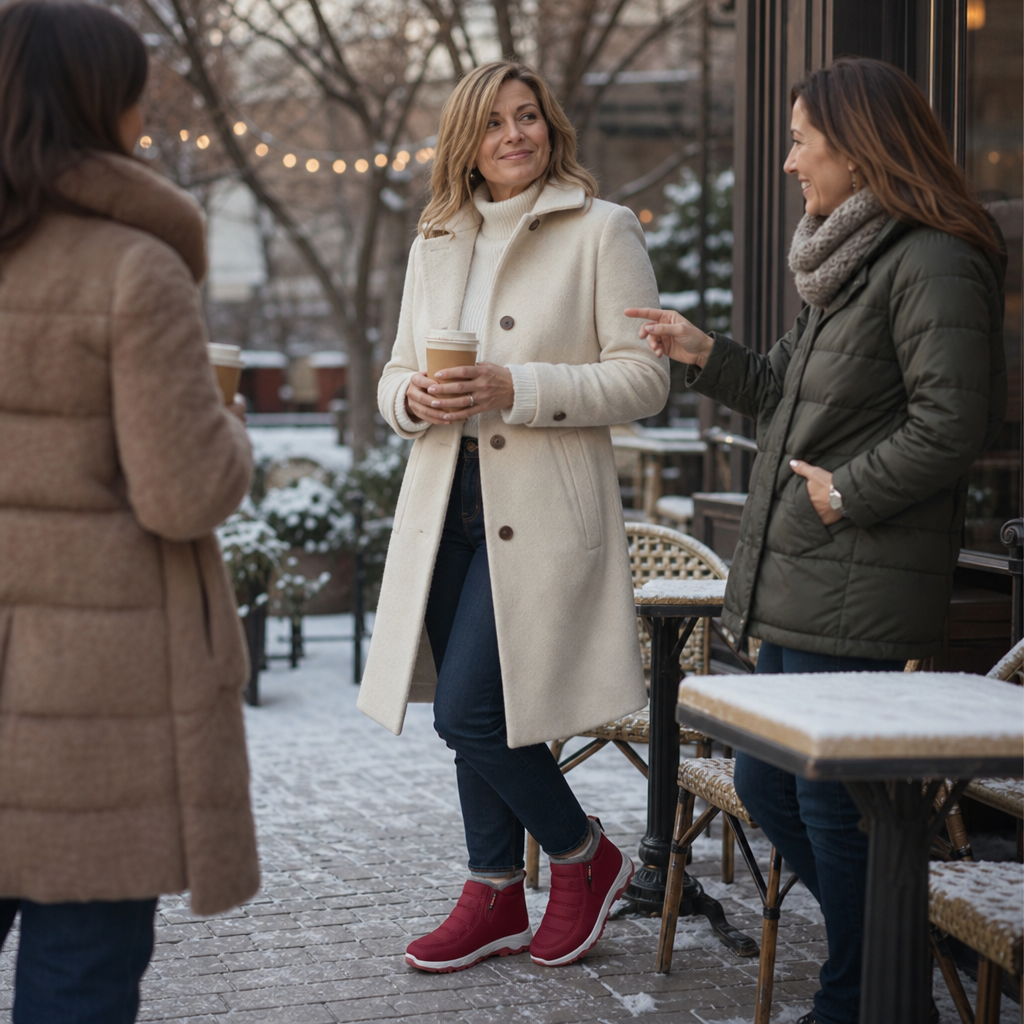 Frostella | Fur-Lined Ankle Boots – Cozy Waterproof Design for Women