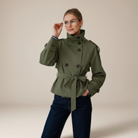 Isabella | Eleganter zweireihiger Trenchcoat mit Gürtel