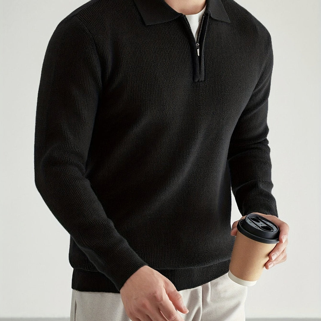 Donovan | Quarter-Zip Polo Sweater for Men – Effortless Style