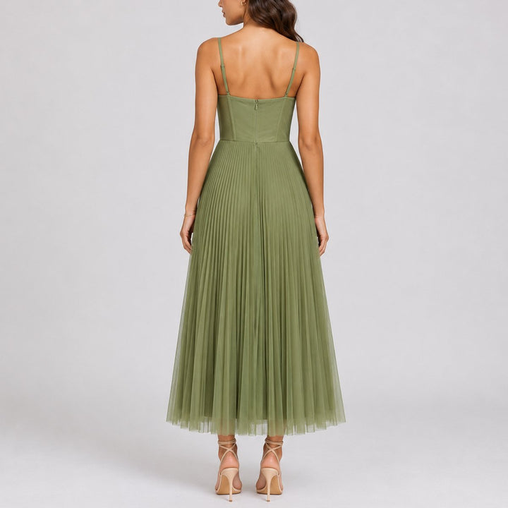 Franziska | Robe midi romantique et élégante en tulle pour mariage d’automne
