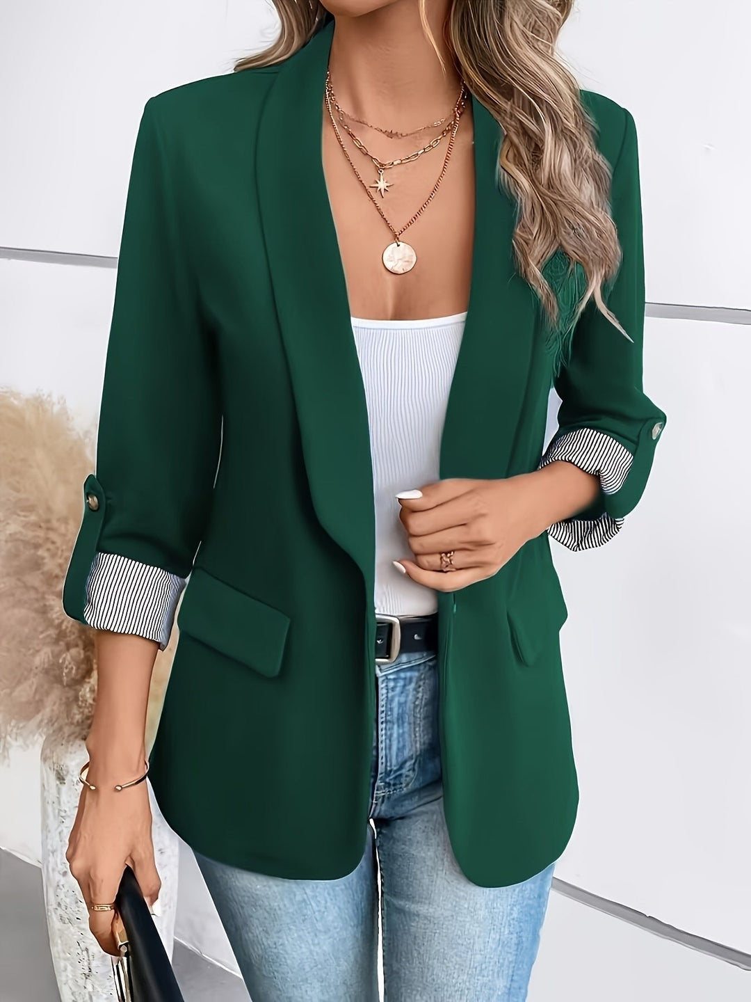 Clara | Stilvoller und vielseitiger Blazer mit hochkrempelbaren Ärmeln